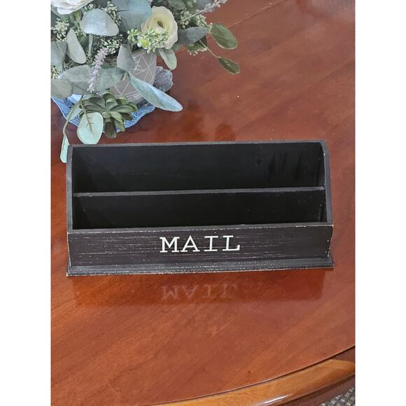 Rustic Wooden Mail Organizer - Picture 1 of 4